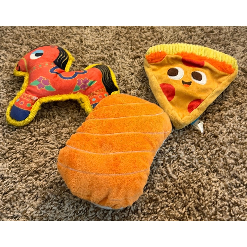 Barkbox (2) and Zippy Paws (1) Plush Dog Tioys